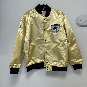 Mitchell & Ness Black & Gold Lightwight Satin Las Vegas Raiders Jacket- XL - NWT